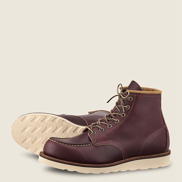 Red Wing Heritage Boots Classic Moc - 6-Inch Mesa Læder - Burgunder - Herre 3198-YPJEG